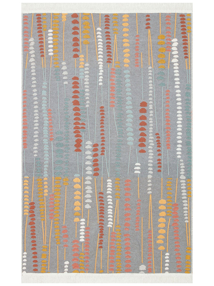 Maya %100 Naturel Pamuk Yıkanabilir Çift Taraflı Oturma Odası Mutfak Koridor Modern Kilim 34 MULTY - Carpetdocia