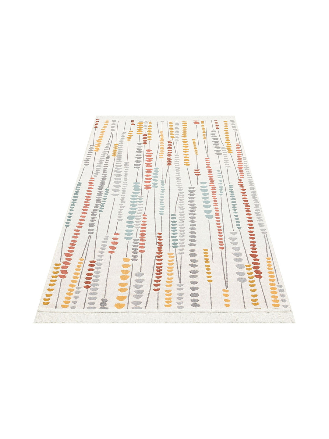 Maya %100 Naturel Pamuk Yıkanabilir Çift Taraflı Oturma Odası Mutfak Koridor Modern Kilim 34 MULTY - Carpetdocia