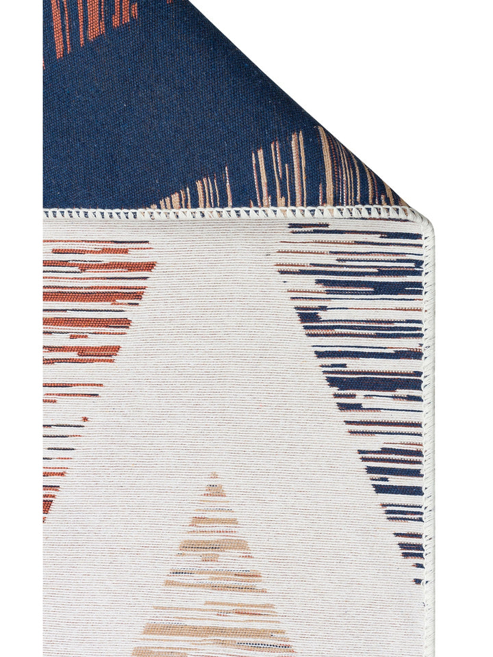 Maya %100 Naturel Pamuk Yıkanabilir Çift Taraflı Oturma Odası Mutfak Koridor Modern Kilim 38 MULTY - Carpetdocia