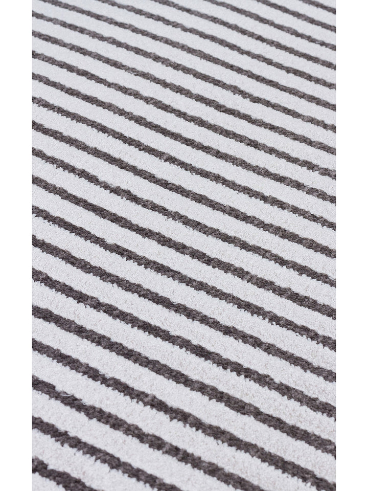 Monza Geometrik Desenli Yüksek Kalite Sık Dokuma Parlak Modern Salon Halısı 04 VIZON ANTRASIT - Carpetdocia