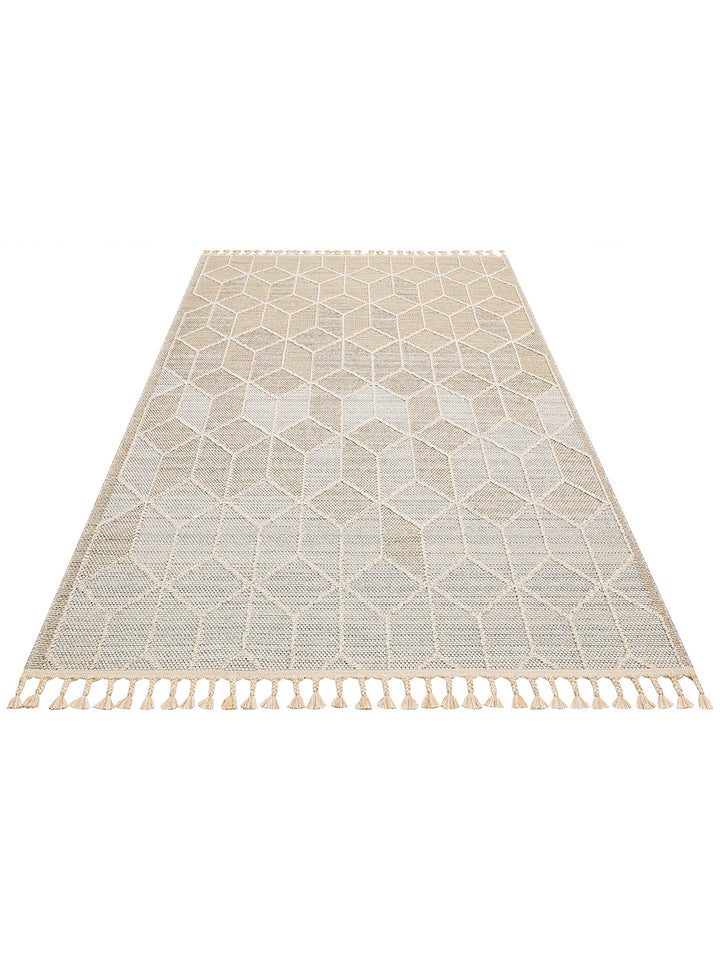 Ole Serisi Hasır Dokuma Oturma Odası Salon Koridor Antre Mutfak Modern İskandinav Halı 03 BEIGE - Carpetdocia
