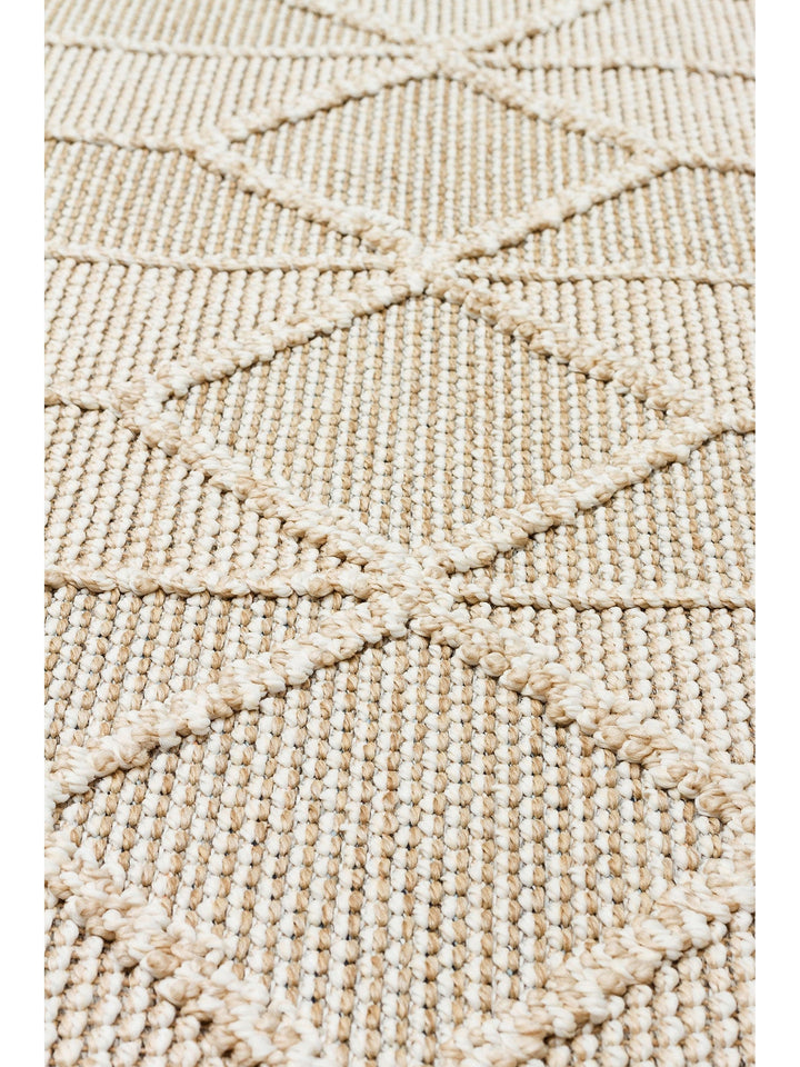 Ole Serisi Hasır Dokuma Oturma Odası Salon Koridor Antre Mutfak Modern İskandinav Halı 03 BEIGE - Carpetdocia