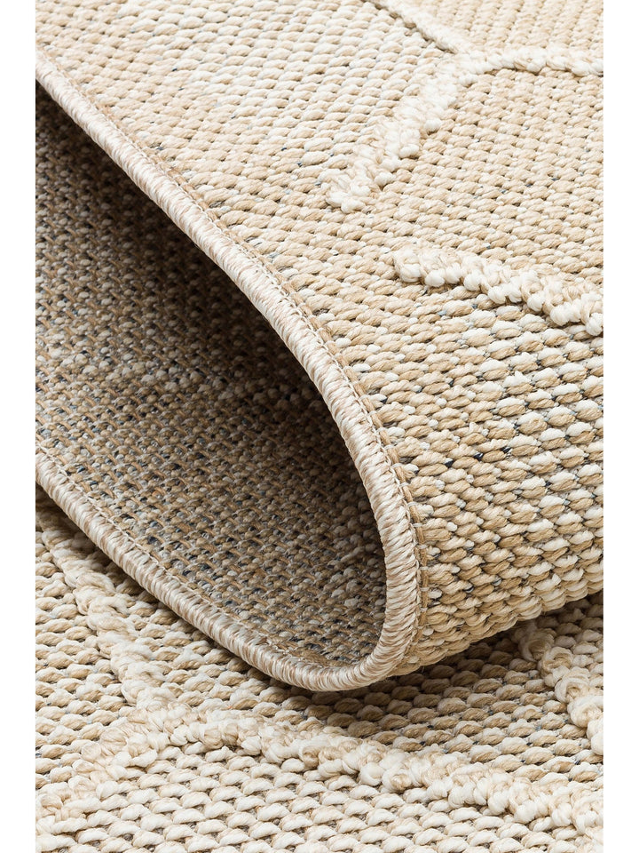 Ole Serisi Hasır Dokuma Oturma Odası Salon Koridor Antre Mutfak Modern İskandinav Halı 03 BEIGE - Carpetdocia