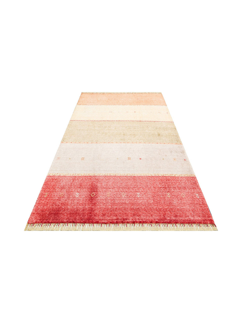 Oushak Carnaval %100 Naturel Kolay Temizlenir El Emeğiyle Üretilen Tensel Modern Uşak Halısı 11 RED - Carpetdocia