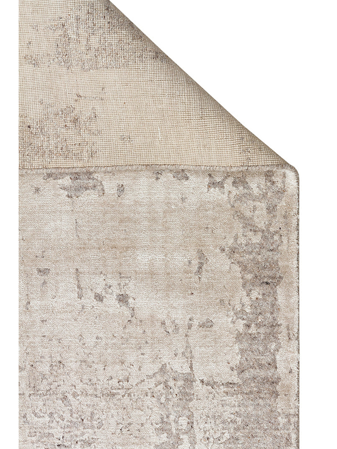 Palette Serisi %100 Naturel Yün Viskon Pamuk El Dokuma Salon Oturma Odası Halı GREY - Carpetdocia