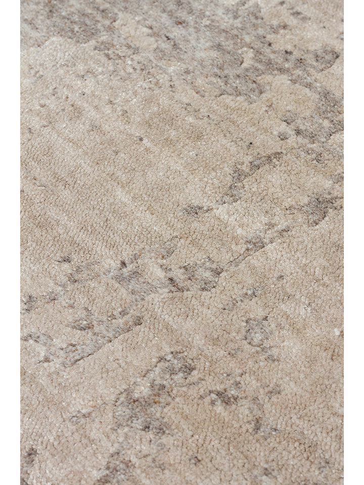 Palette Serisi %100 Naturel Yün Viskon Pamuk El Dokuma Salon Oturma Odası Halı GREY - Carpetdocia