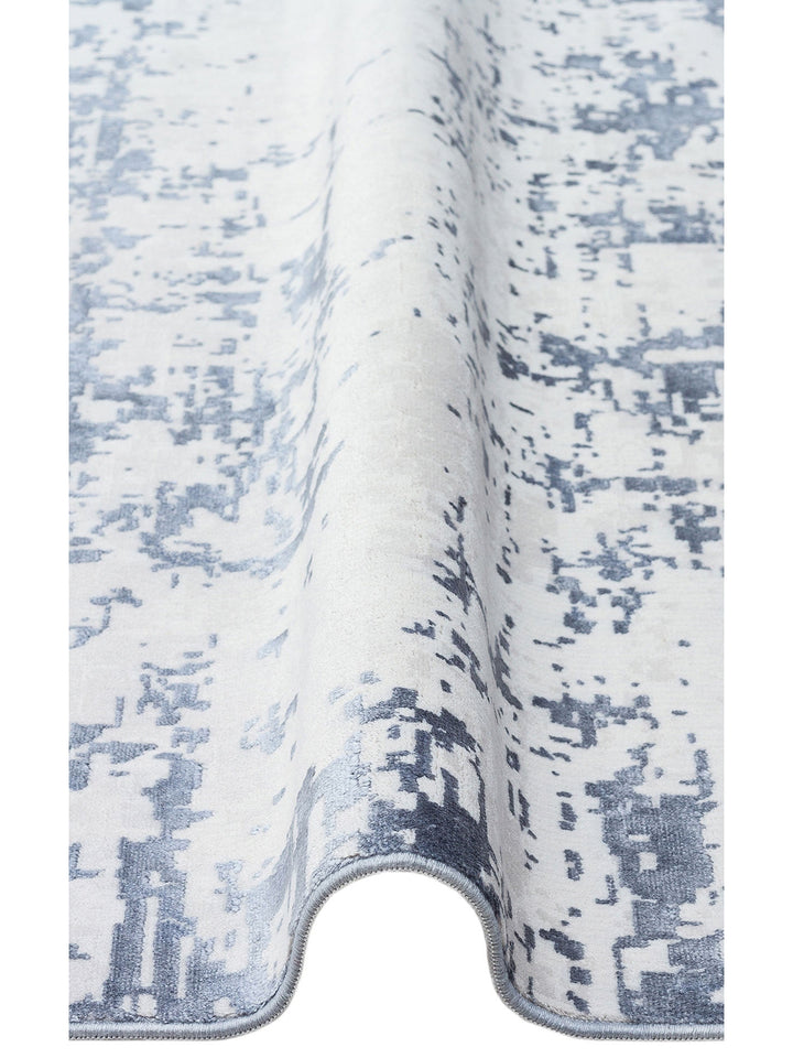 Paris Parlak İpeksi Görünümlü Salon Oturma Odası Koridor Antre Modern Halı 01 DENIM NW - Carpetdocia