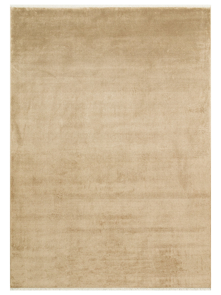 Queen Serisi %100 Naturel Viskon Parlak Modern El Emeğiyle Üretilen Salon Oturma Odası Halı BEIGE - Carpetdocia
