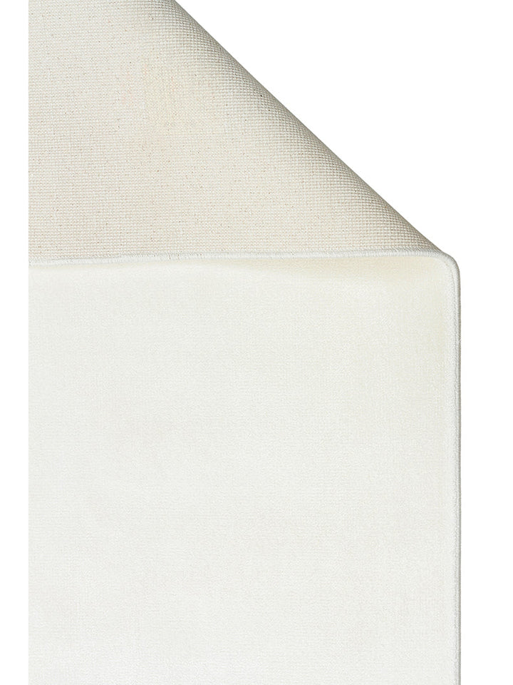 Queen Serisi %100 Naturel Viskon Parlak Modern El Emeğiyle Üretilen Salon Oturma Odası Halı WHITE - Carpetdocia