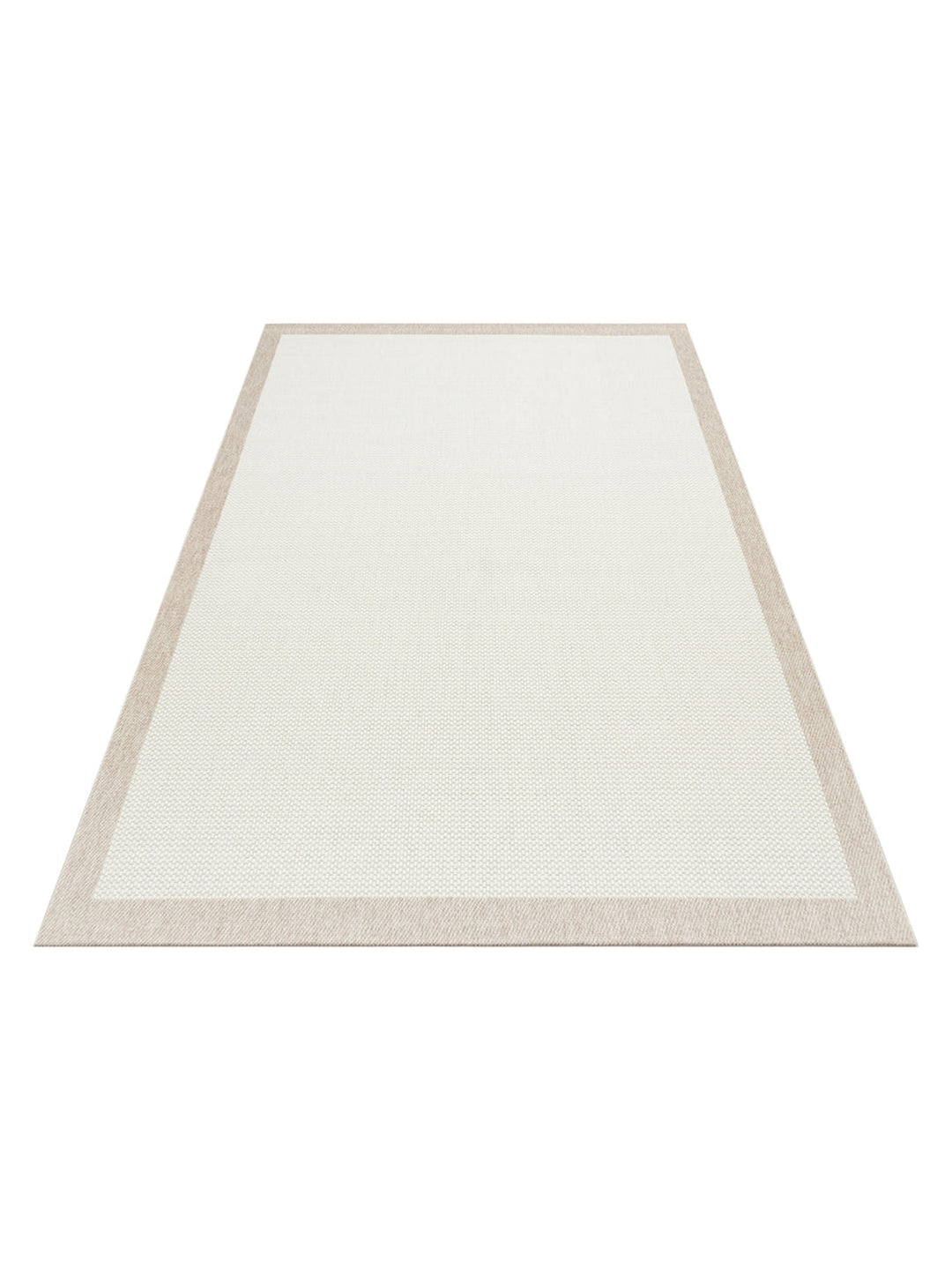 Resort Serisi Bordürlü Hav Toz Vermez Kaymaz Tabanlı Şık Kilim 05 CREAM BEIGE