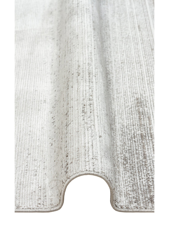Sahra Serisi Viskon Karışımlı Parlak Şık Salon Halısı 01 CREAM GREY - Carpetdocia