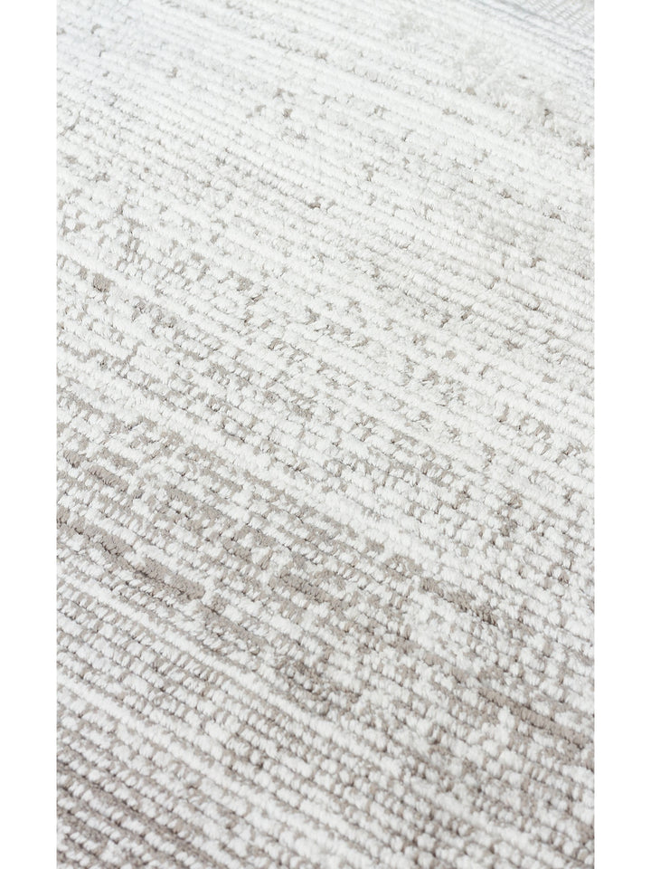Sahra Serisi Viskon Karışımlı Parlak Şık Salon Halısı 01 CREAM GREY - Carpetdocia