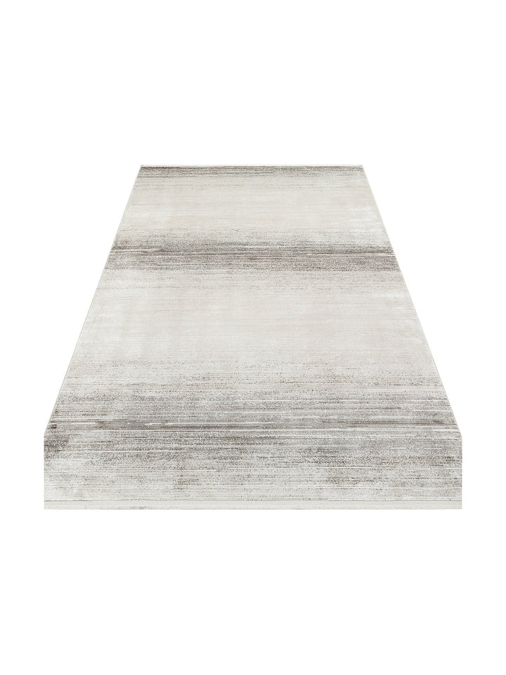 Sahra Serisi Viskon Karışımlı Parlak Şık Salon Halısı 01 CREAM GREY - Carpetdocia