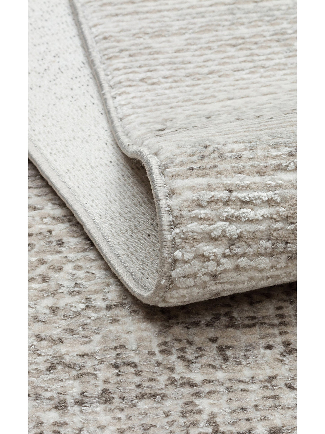 Sahra Serisi Viskon Karışımlı Parlak Şık Salon Halısı 02 CREAM GREY - Carpetdocia