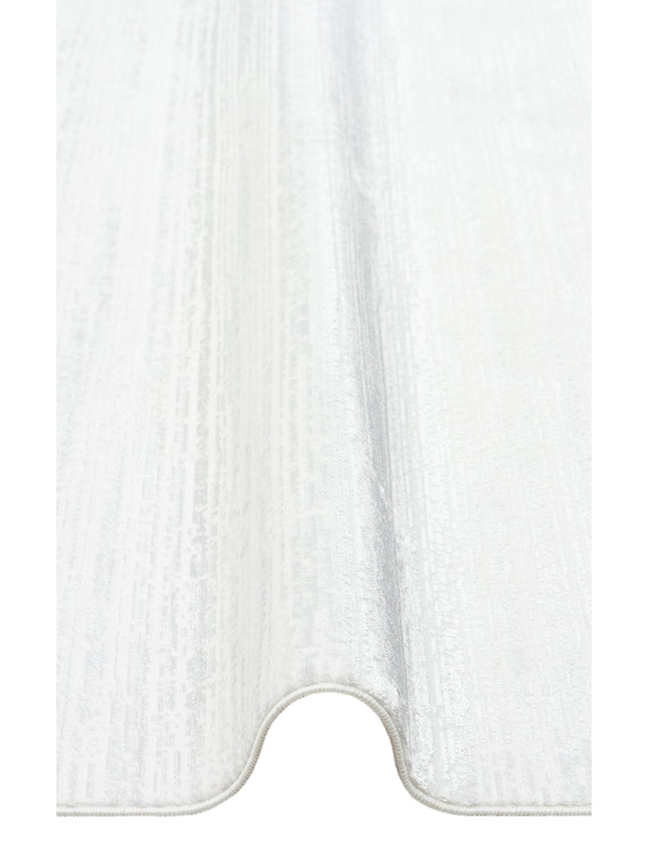 Smooth Yıkanabilir Kaymaz Parlak Oturma Odası Salon Koridor İnce Dokuma Modern Halı 101 CREAM XW - Carpetdocia