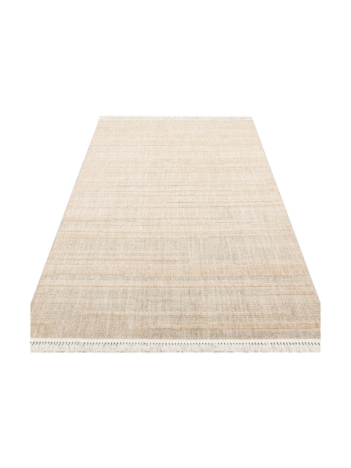 Style Hav Toz Vezmez Yumuşak Dokulu Oturma Odası Salon Koridor Antre Modern Halı 01 BEIGE - Carpetdocia