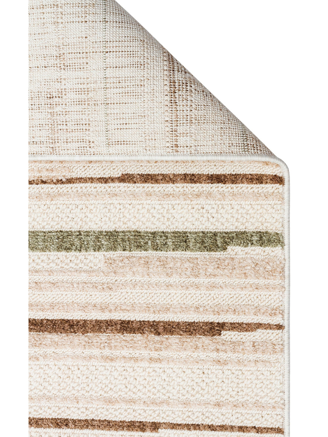 Style Hav Toz Vezmez Yumuşak Dokulu Oturma Odası Salon Koridor Antre Modern Halı 01 GREEN BROWN - Carpetdocia