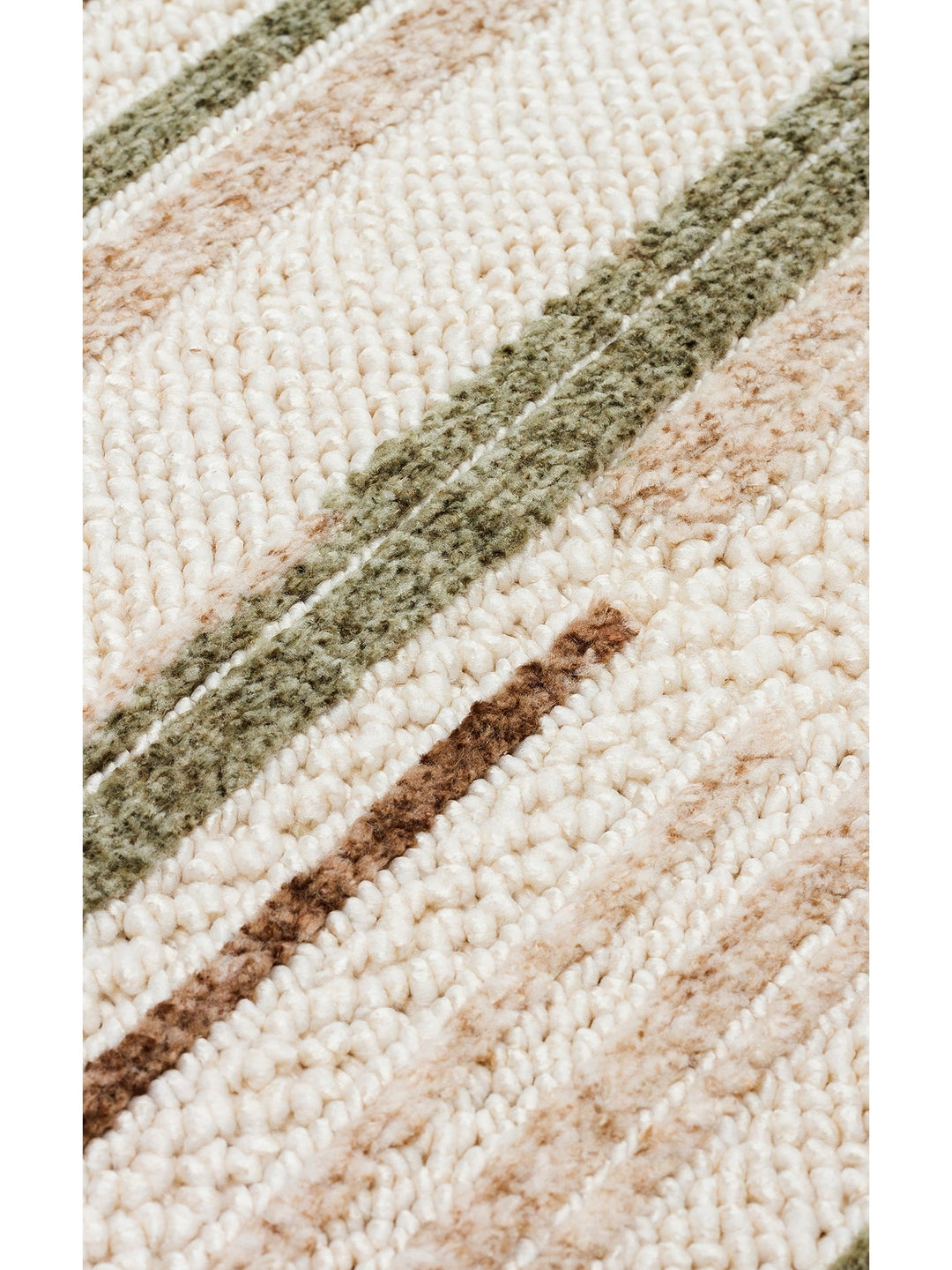 Style Hav Toz Vezmez Yumuşak Dokulu Oturma Odası Salon Koridor Antre Modern Halı 01 GREEN BROWN - Carpetdocia