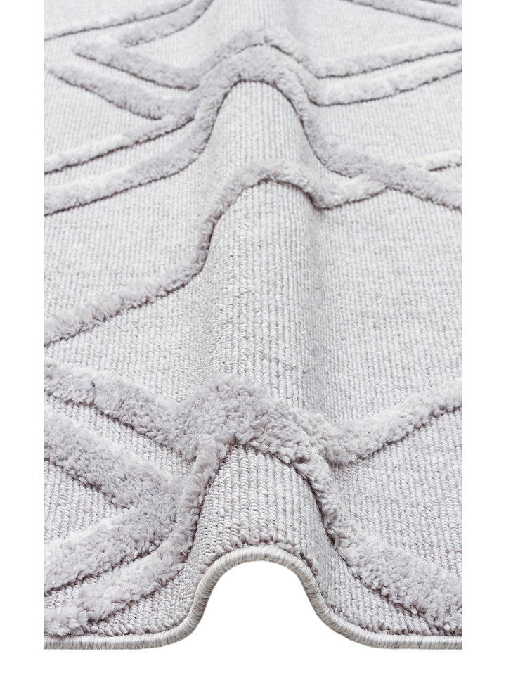 Tabasco Serisi Etnik Desenli Oturma Odası Salon Koridor Modern İskindinav Halı 03 GREY - Carpetdocia
