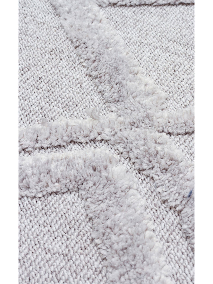 Tabasco Serisi Etnik Desenli Oturma Odası Salon Koridor Modern İskindinav Halı 03 GREY - Carpetdocia