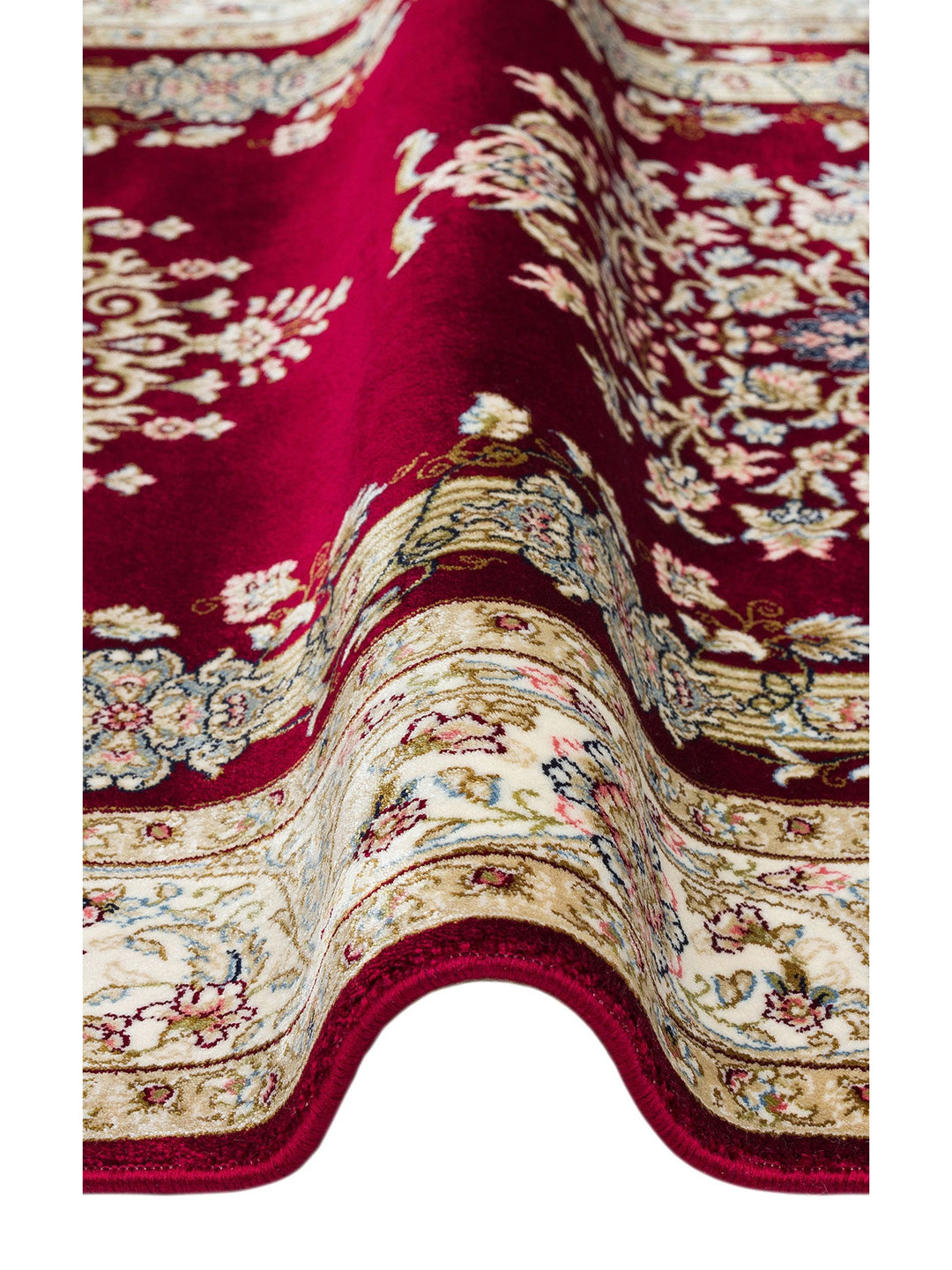 Topkapı Seccade Klasik Desenli Yüksek Kalite Özel Işıltılı Hediyelik Çeyizlik Namazlık 01 RED - Carpetdocia