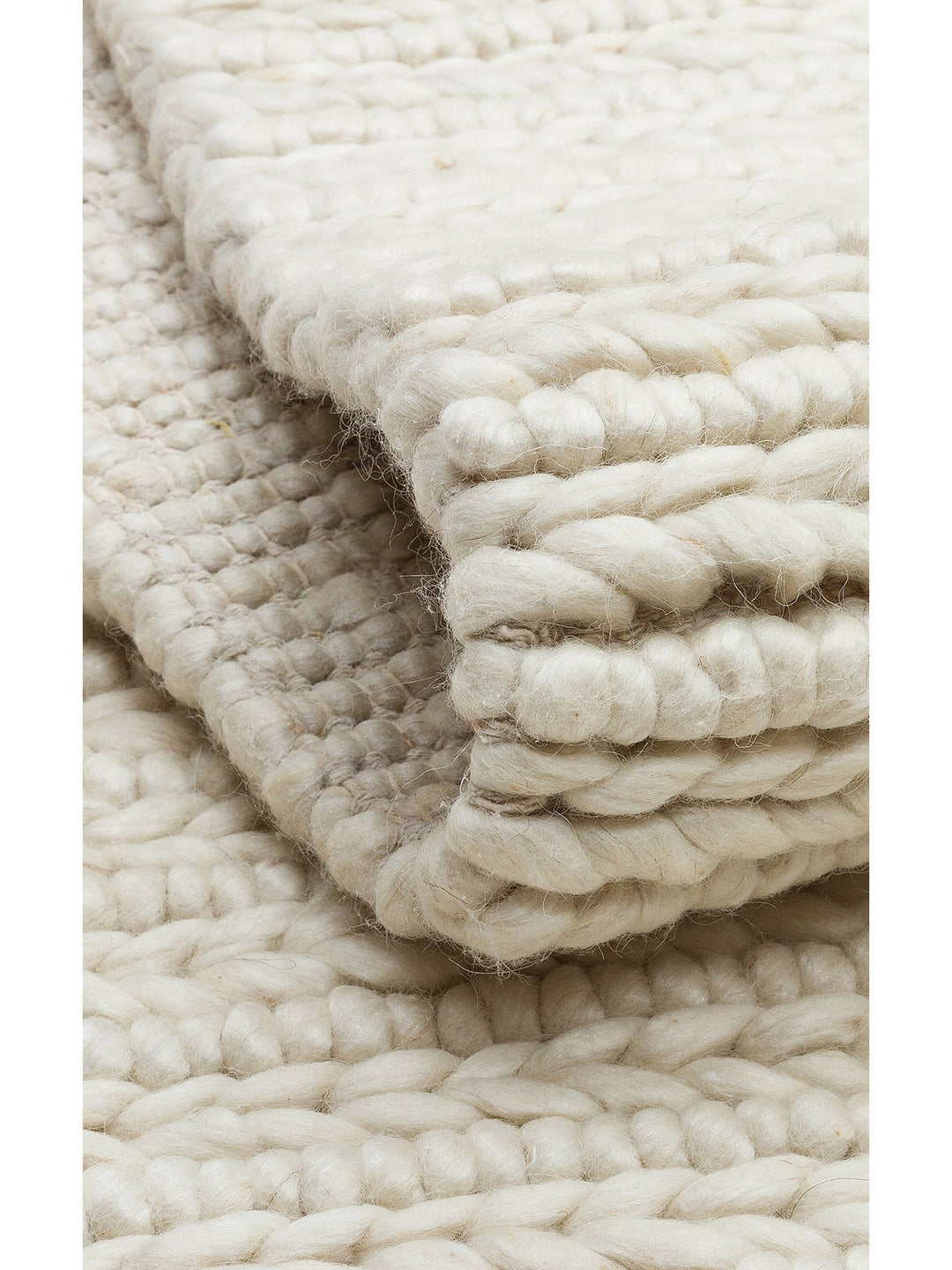 Woolstar %100 Naturel Kazak Desenli Salon Oturma Odası Koridor Antre El Dokuma Örgü Halı 07 WHITE - Carpetdocia