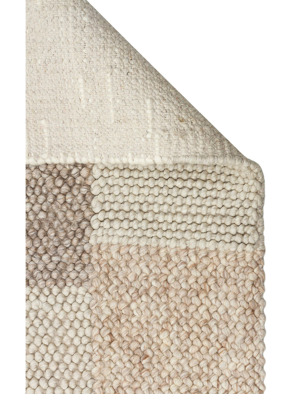 Woolstar %100 Naturel Kazak Desenli Salon Oturma Odası Koridor Antre El Dokuma Örgü Halı CORBIN NAT - Carpetdocia