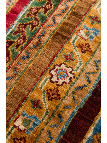 El dokuma Afgan halı kırmızı bitkisel desen 160x207 cm