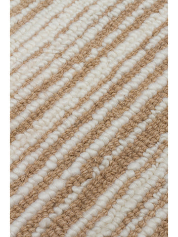 Barcelona系列羊毛和棉混纺手工编织地毯 BEIGE