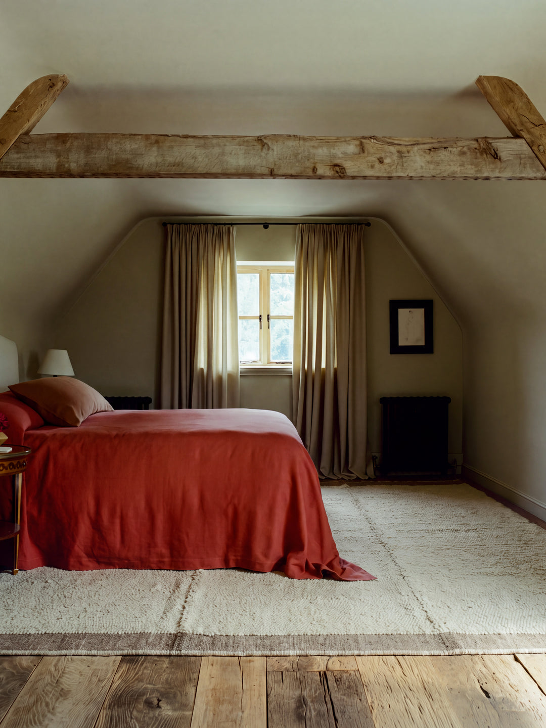 Casablanca %100 Yün El Emeği ile Üretilen Bukle Halı IVORY TAUPE oda görünümü