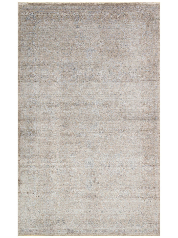 Çırağan %100 Naturel Özel Işıltılı El Emeği ile Özel Tezgahlarda Üretilen TENCEL™ Uşak Halısı 02 BEG - Carpetdocia