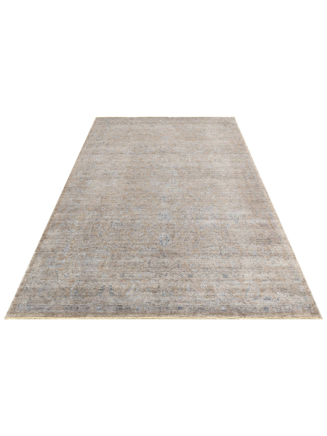 Çırağan %100 Naturel Özel Işıltılı El Emeği ile Özel Tezgahlarda Üretilen TENCEL™ Uşak Halısı 02 BEG - Carpetdocia