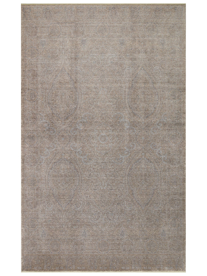 Çırağan %100 Naturel Özel Işıltılı El Emeği ile Özel Tezgahlarda Üretilen TENCEL™ Uşak Halısı 03 BEG - Carpetdocia