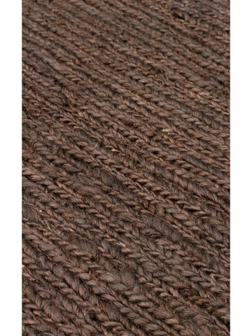 Coffee %100 Naturel Kendir Oturma Odası Salon Koridor Antre Yatak Odası Örgü Halı PLAIN BROWN - Carpetdocia