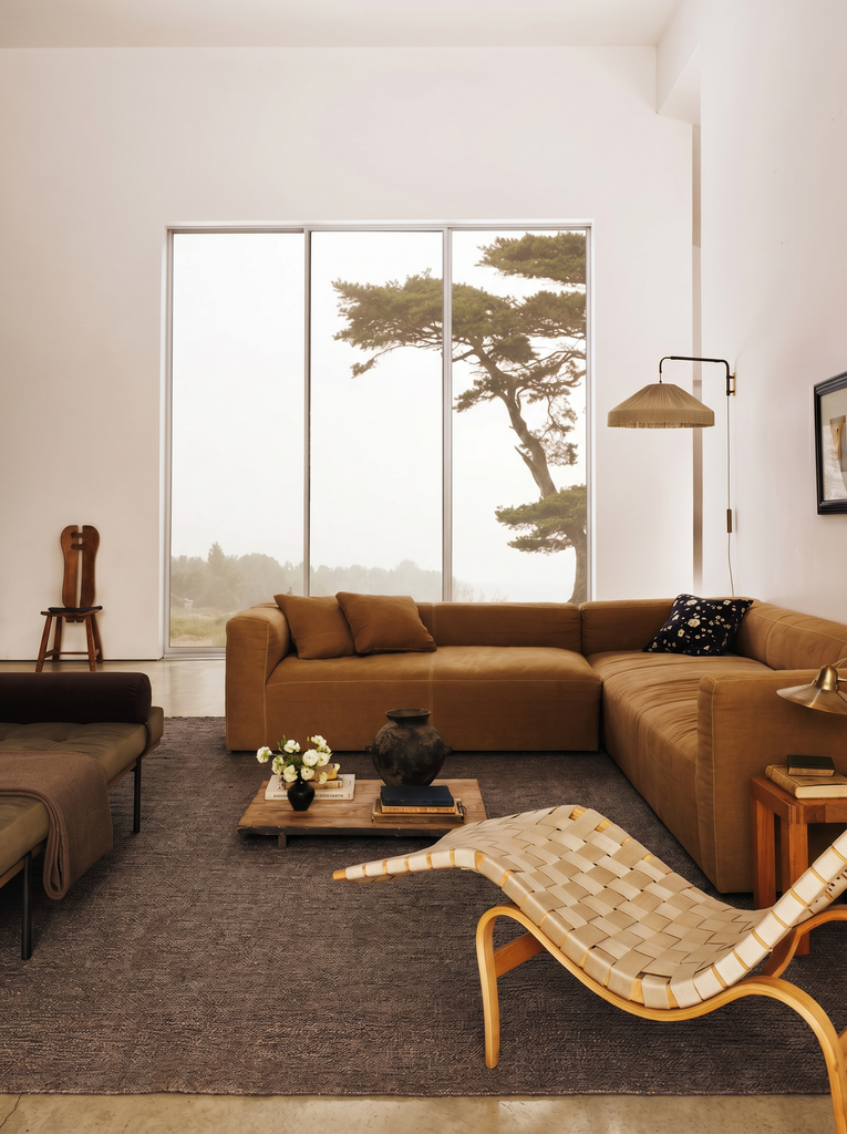Coffee %100 Naturbelassener Hanf Wohnzimmer Salon Flur Eingangsbereich Schlafzimmer Gewebter Teppich PLAIN BROWN