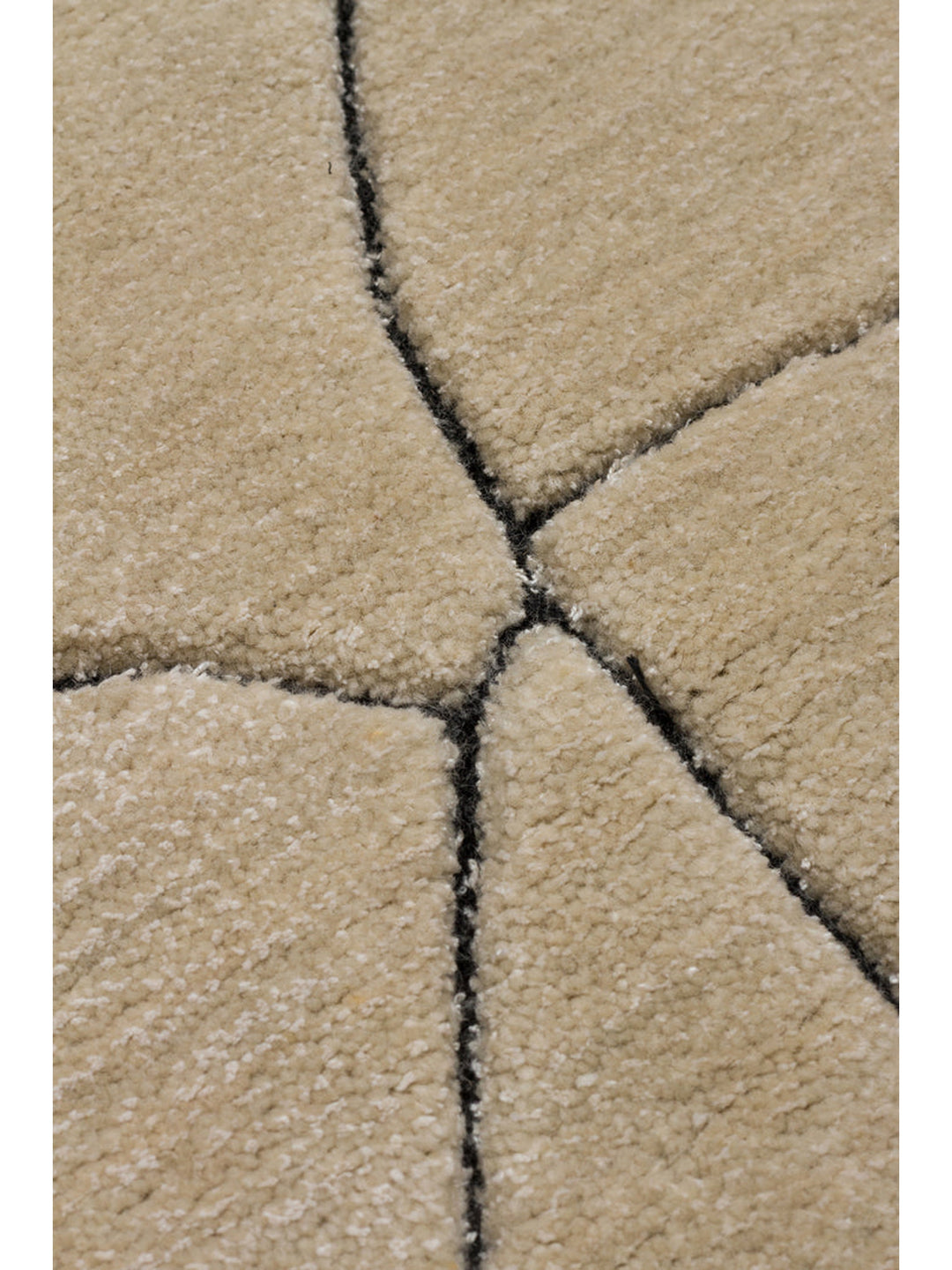 Dakar Series Wool Rayon and Polyester Blend Handwoven Rug BEIGE