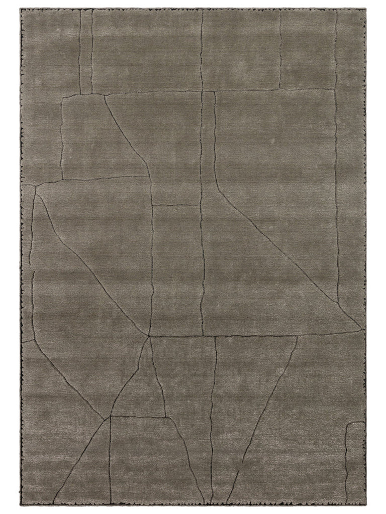 Dakar Series Wool Rayon and Polyester Blend Handwoven Rug GREY