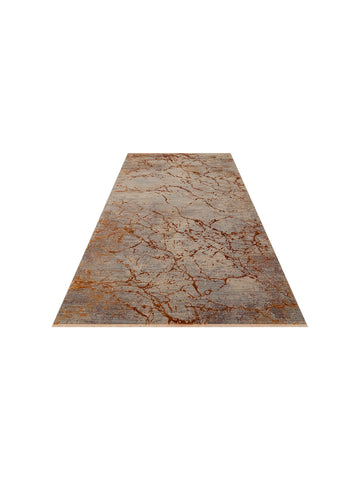 Göreme Serisi Yüksek Alçak Dokulu Yüksek Kaliteli Sık Dokuma Modern Salon Halısı 01 COPPER - Carpetdocia