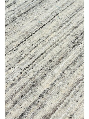 Helsinki Serisi %100 Naturel Yün ve Viskon El Dokuma Modern İskandinav Salon Oturma Odası Halı GREY - Carpetdocia