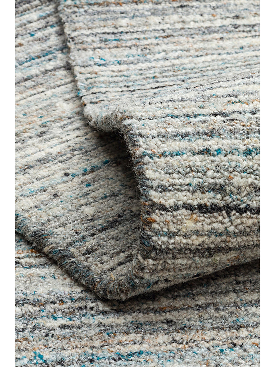 Helsinki Serisi %100 Naturel Yün ve Viskon El Dokuma Modern İskandinav Salon Oturma Odası Halı MRN - Carpetdocia