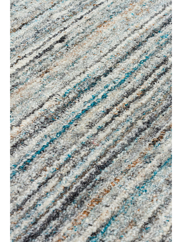 Helsinki Serisi %100 Naturel Yün ve Viskon El Dokuma Modern İskandinav Salon Oturma Odası Halı MRN - Carpetdocia