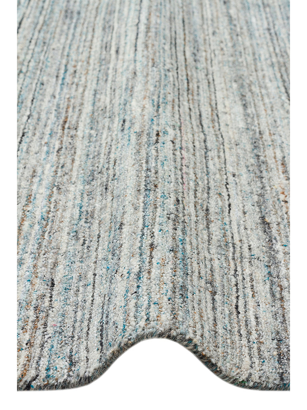 Helsinki Serisi %100 Naturel Yün ve Viskon El Dokuma Modern İskandinav Salon Oturma Odası Halı MRN - Carpetdocia