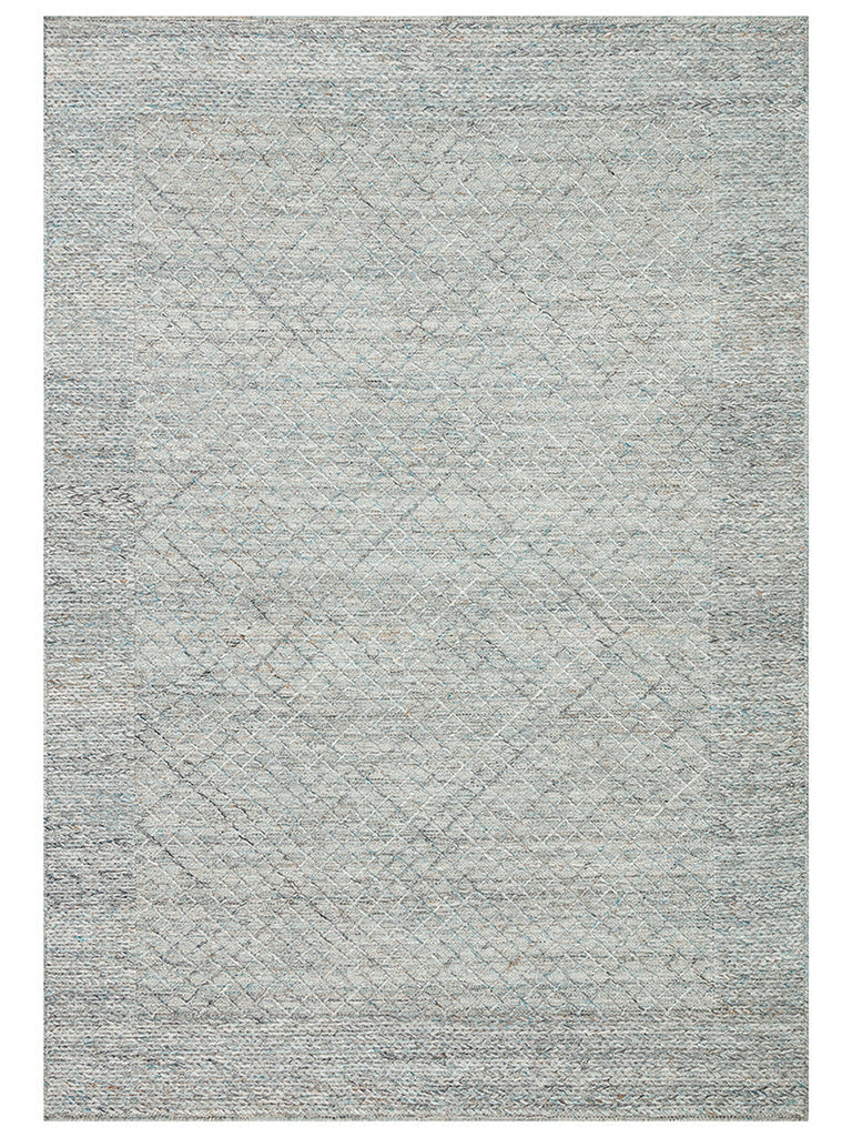 Herringbone Series Handwoven Modern Ethnic Living Room Bedroom Carpet BLUE