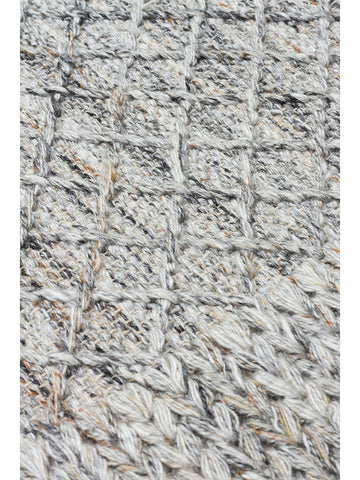 Herringbone Serisi El Dokuma Modern Etnik Salon Oturma Odası Yatak Odası Halı GREY - Carpetdocia