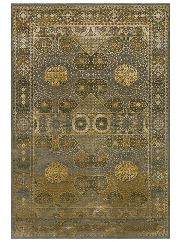 El dokuma Hindistan Jaipur halı Mineral Gri 198x295 cm kuşbakışı üstten görünüm