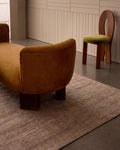 Kelly-Serie, handgeknüpfter Teppich aus 100 % natürlicher Wolle und Viskose für Wohnzimmer, Wohnbereich und Schlafzimmer, BRAUN