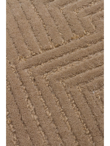 Tapete artesanal da série Milano, mistura de lã e algodão BEIGE
