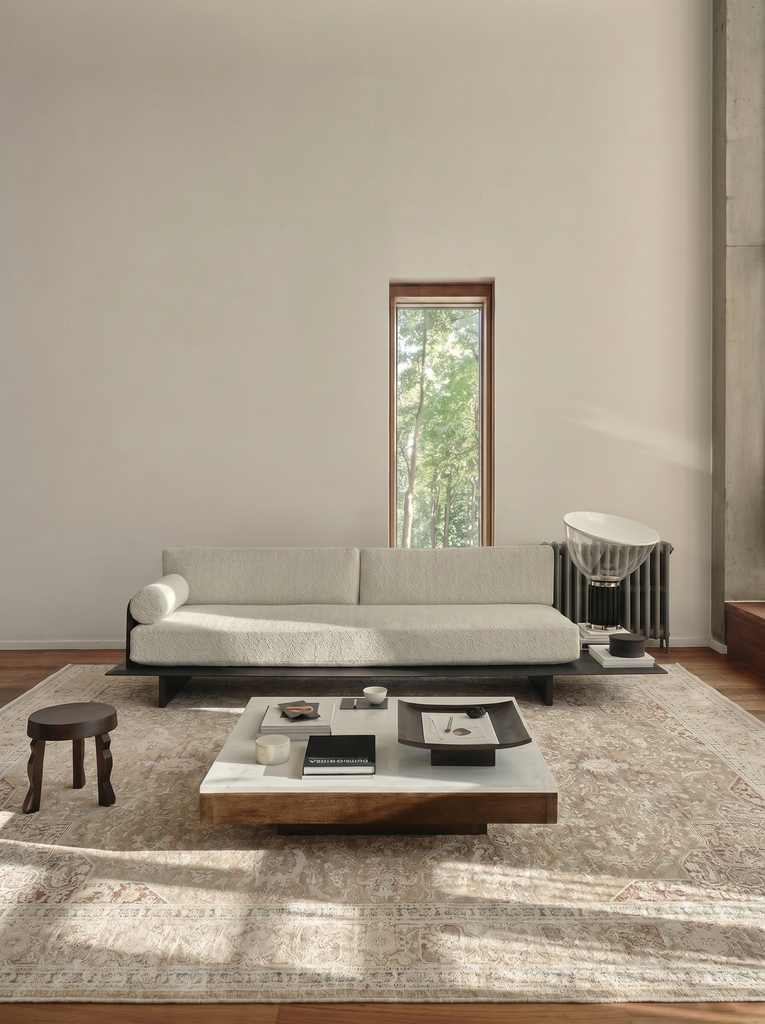 Golden Series Soft Textured Vintage-Inspired Dense Woven Living Room Rug 02 BEIGE