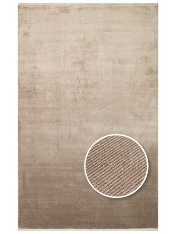 Montenegro Viskon Karışımlı Sade Desenli Sık Dokuma Oturma Odası Salon Koridor Modern Halı 01VIZGREY - Carpetdocia
