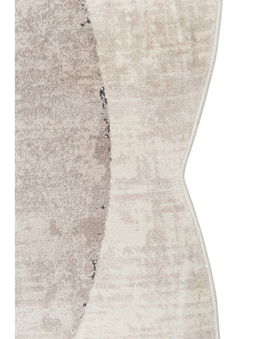 Alfombra de Salón Moderna Monza Art 02 CREAM GREY Q con Diseño Geométrico, Alta Calidad y Tejido Denso Brillante